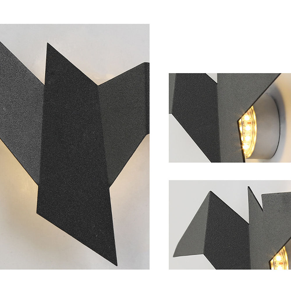 Applique Murale LED Forme d’Oiseau en Fer pour Décoration Intérieure Artistique