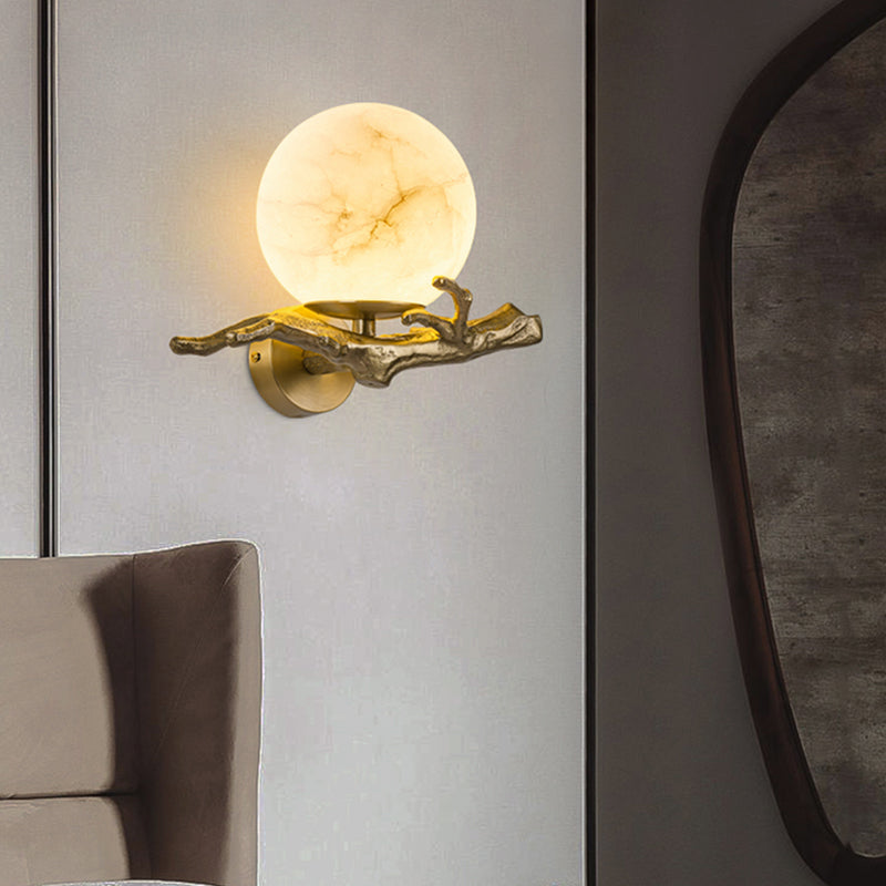 Applique Murale Design Moderne en Marbre et Cuivre – Éclairage LED pour Salon et Chambre 5