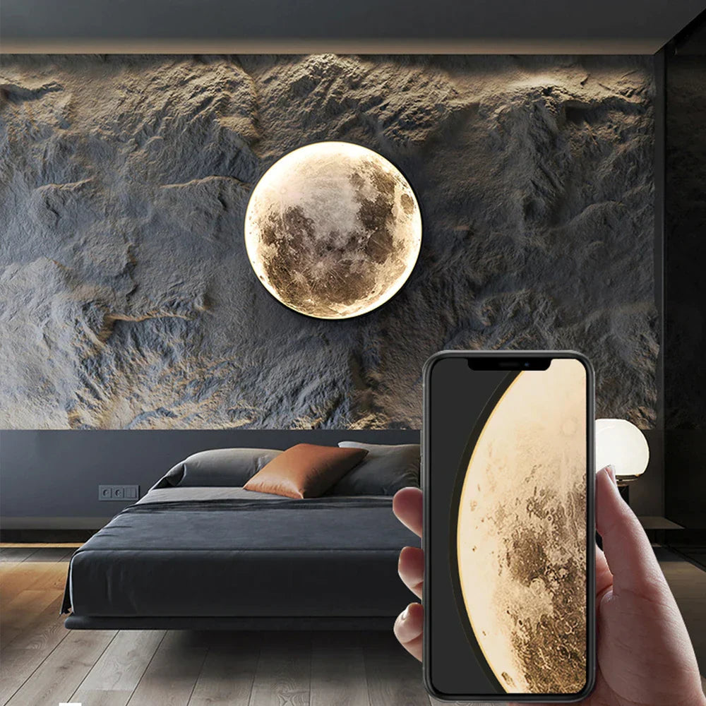 Applique Murale LED Forme de Lune pour Éclairage Décoratif et Apaisant