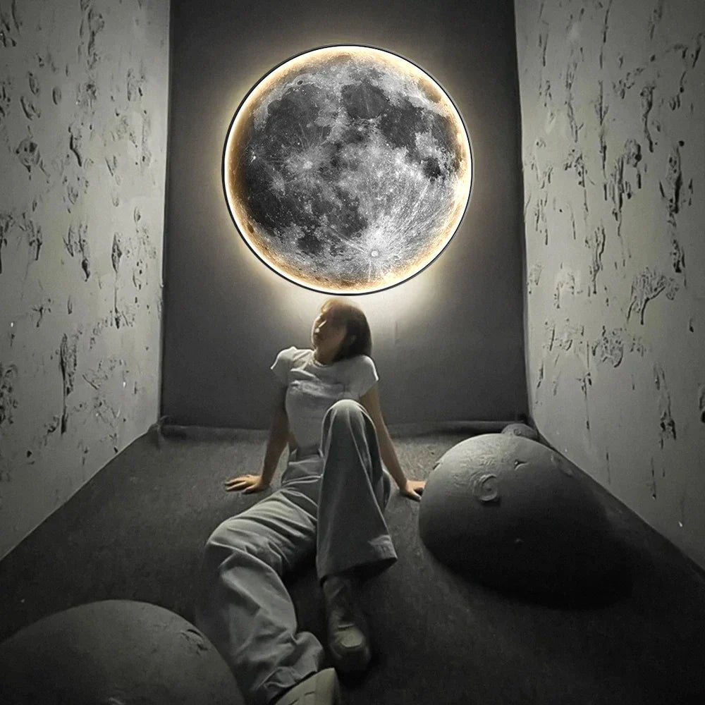 Applique Murale LED Forme de Lune pour Éclairage Décoratif et Apaisant