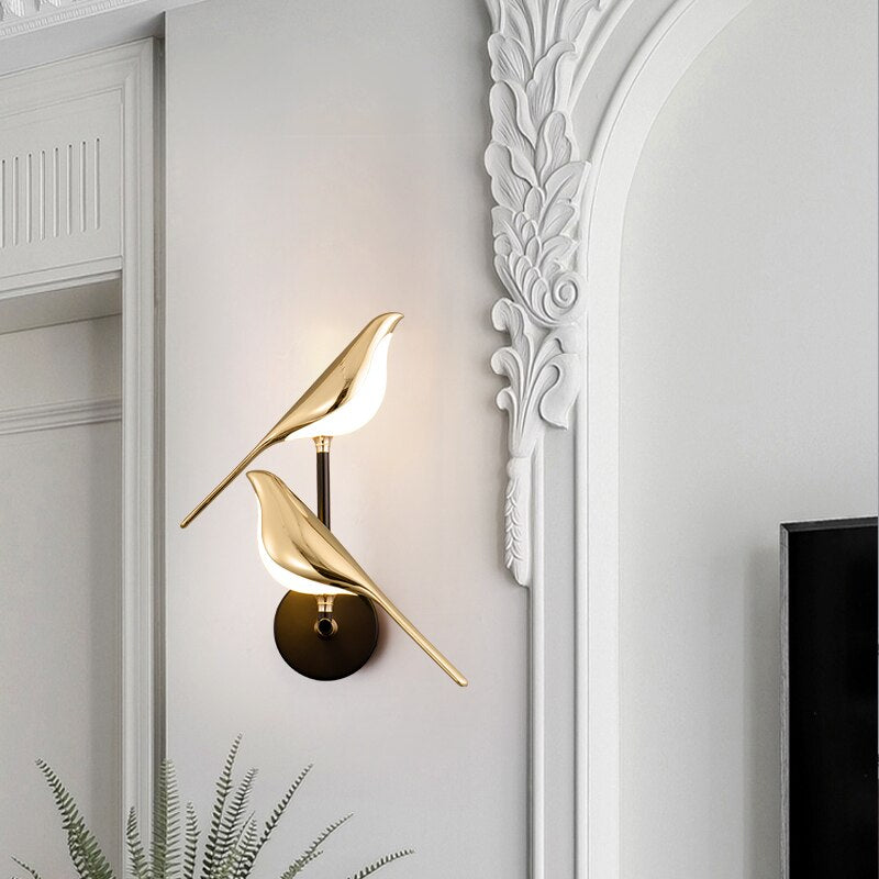 Applique Murale LED Oiseaux Modernes pour Décoration Intérieure Élégante